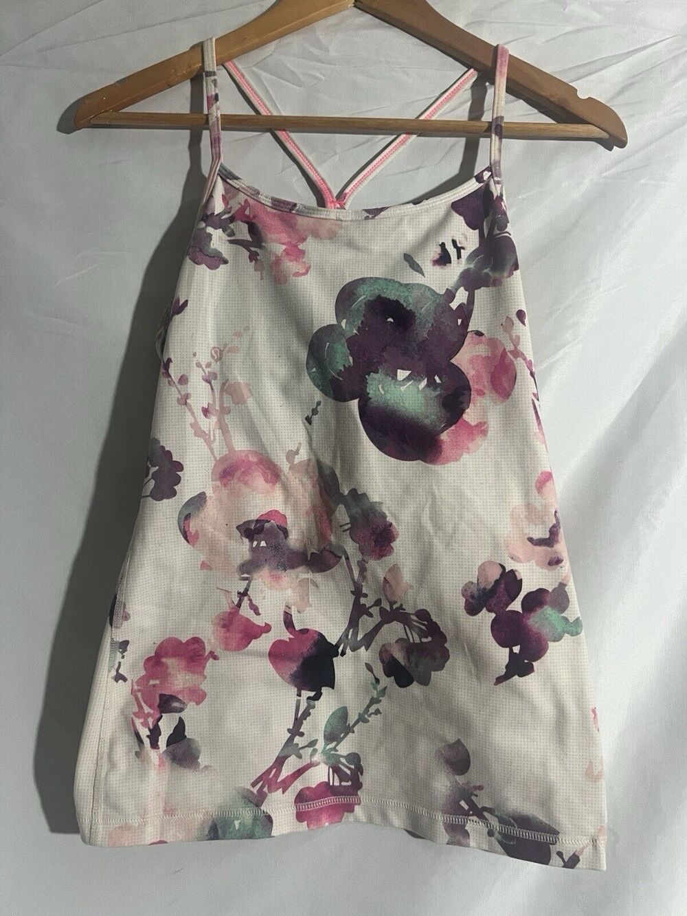 Lululemon Floral Tank Top Women's Racerback Pullover Workout Boho Athleisure 6